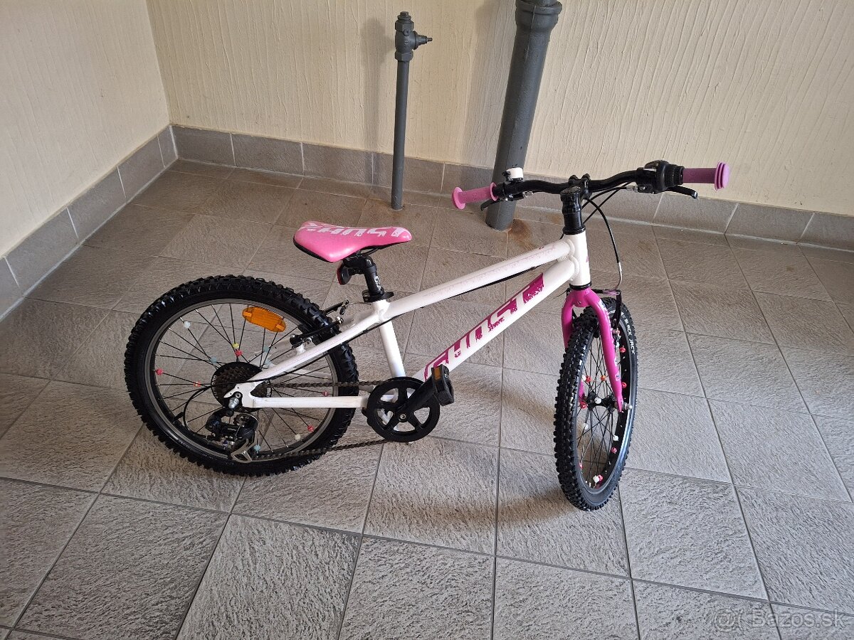 Predam detsky bicykel 20 kola Ghost bielo ruzovyb