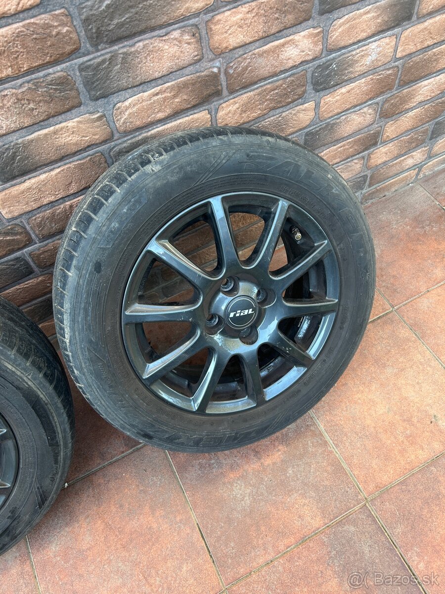 Predám elektróny Rial R15 4×100, ET45 s pneumatikami Falken