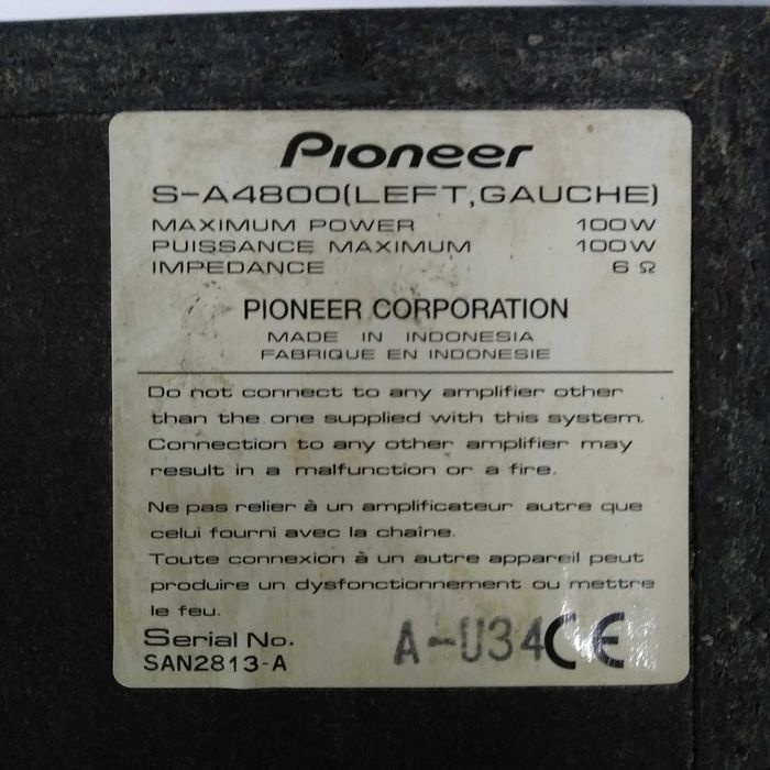 Pioneer 2x 100 Watt