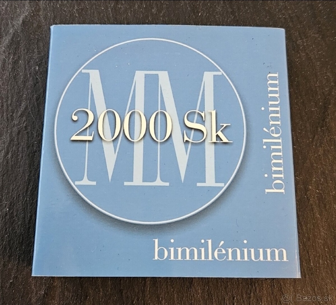 Strieborná zberateľská minca 2000sk -Bimilénium
