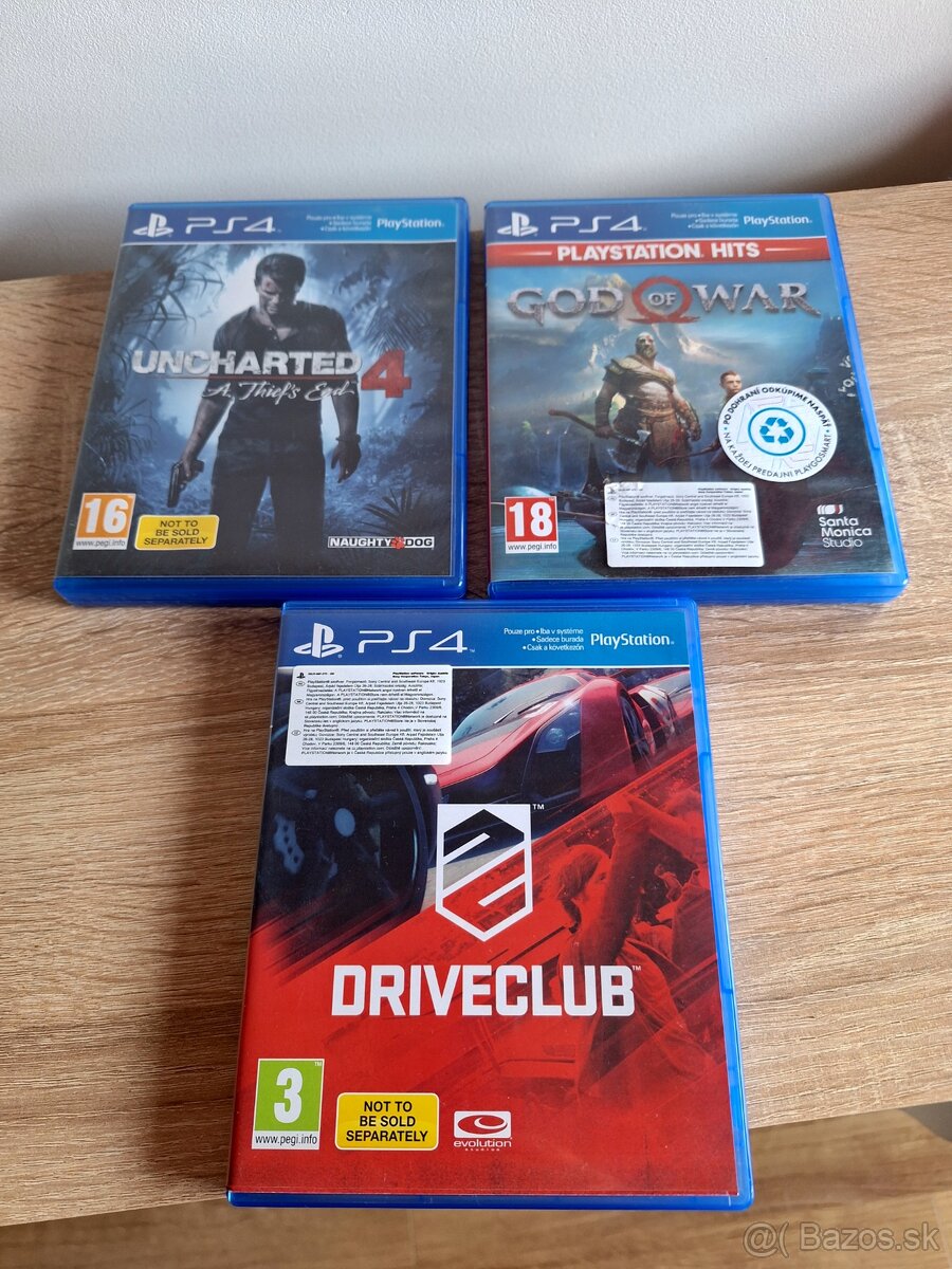 God of War / Uncharted 4 / Drive Club - PS4/PS5