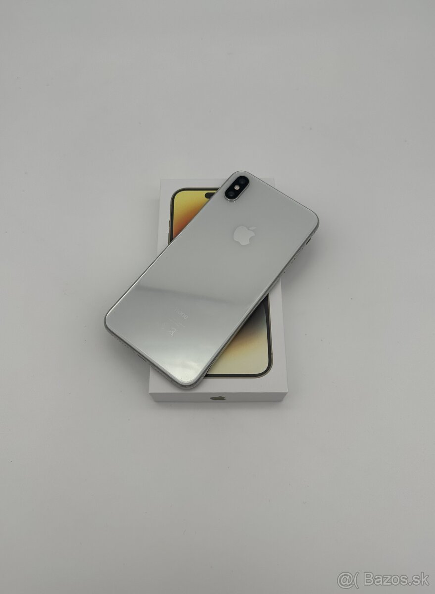 iPhone XS Max 64GB Silver (100% Batéria) + DARČEK