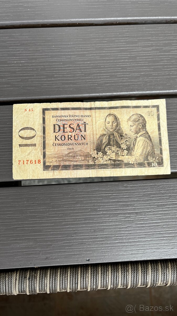 Bankovka Československo 10Kčs