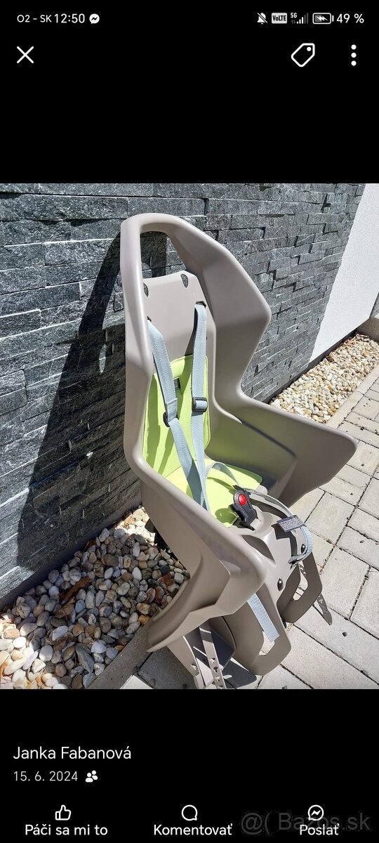 Sedačka na bicykel