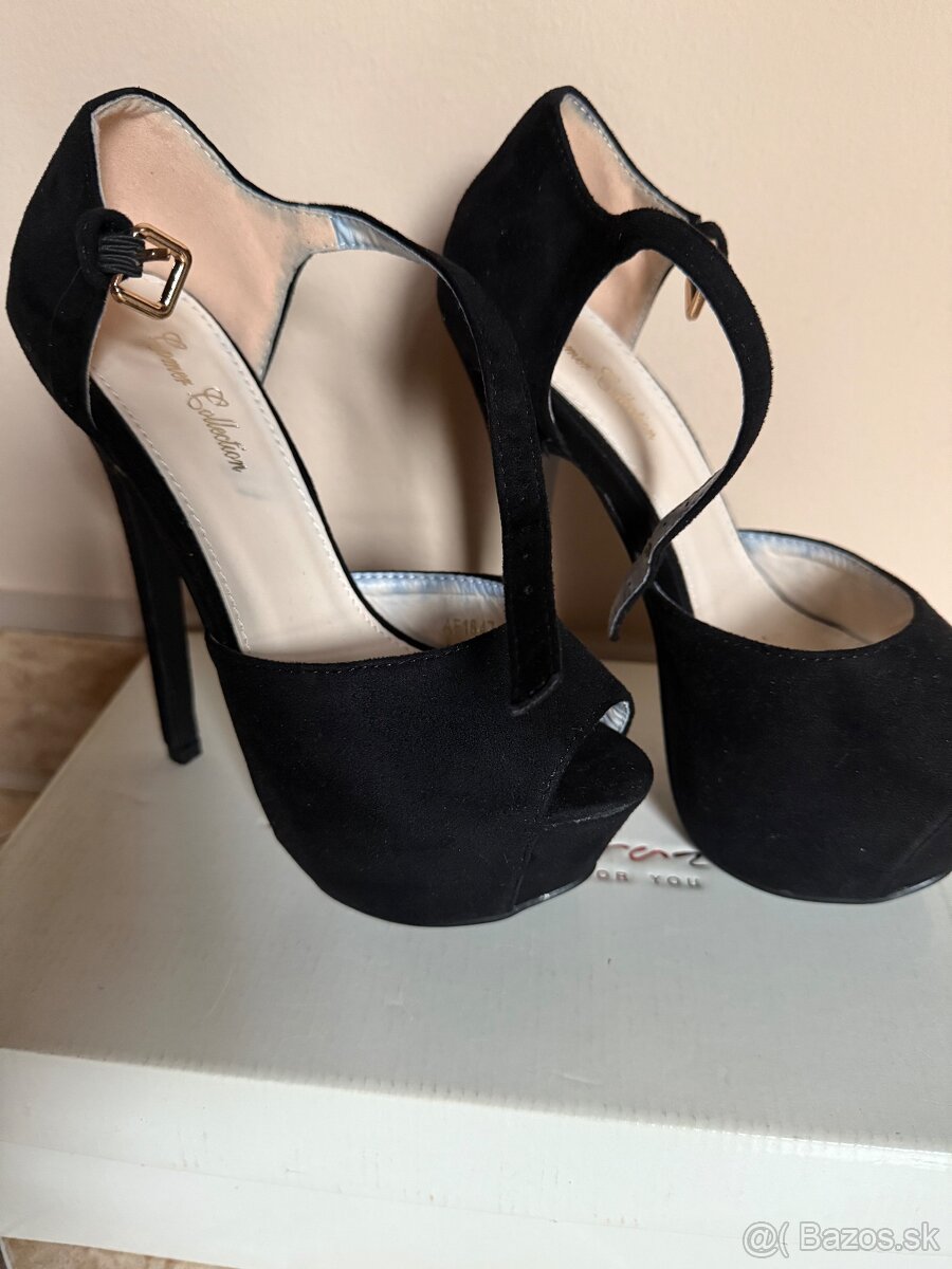 Čierne sandále 35