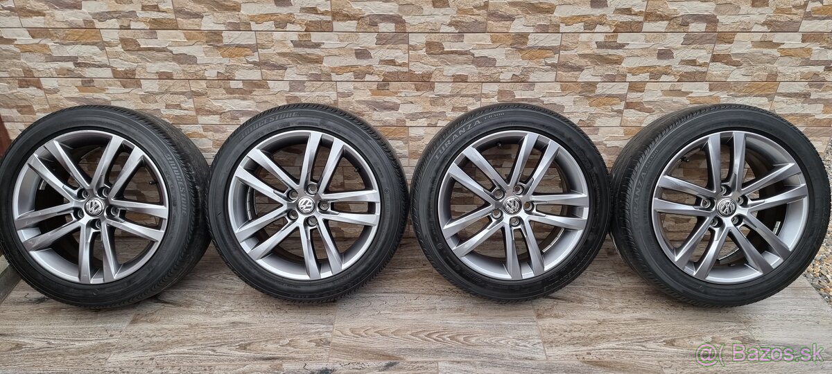 Predám orginal VW elektrony 5x100 r16 et46 J7, 215/45 letné