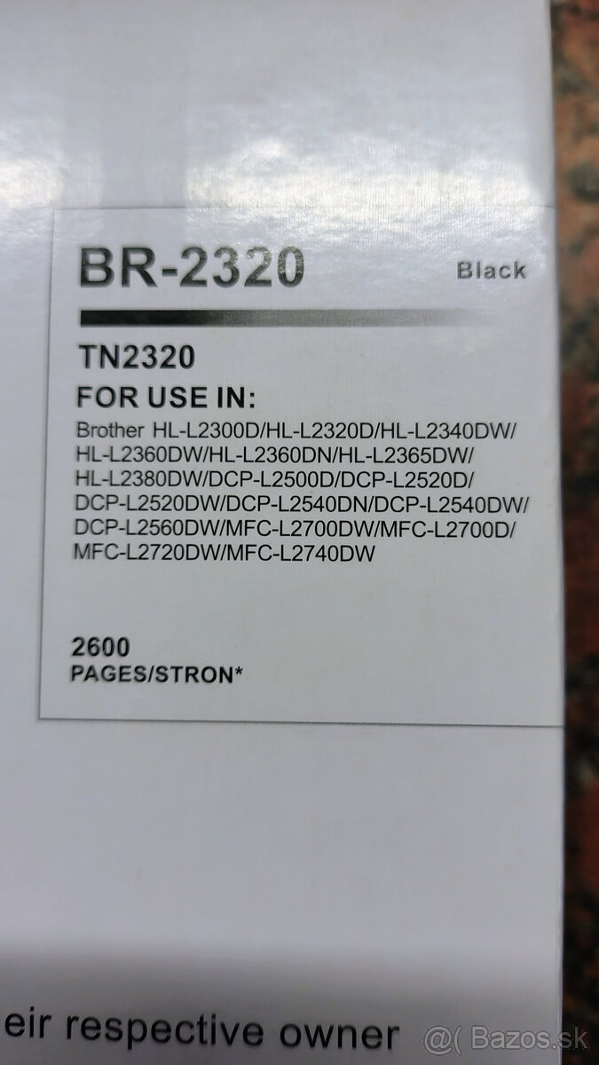 Predám tonery Brother TN 2322.
