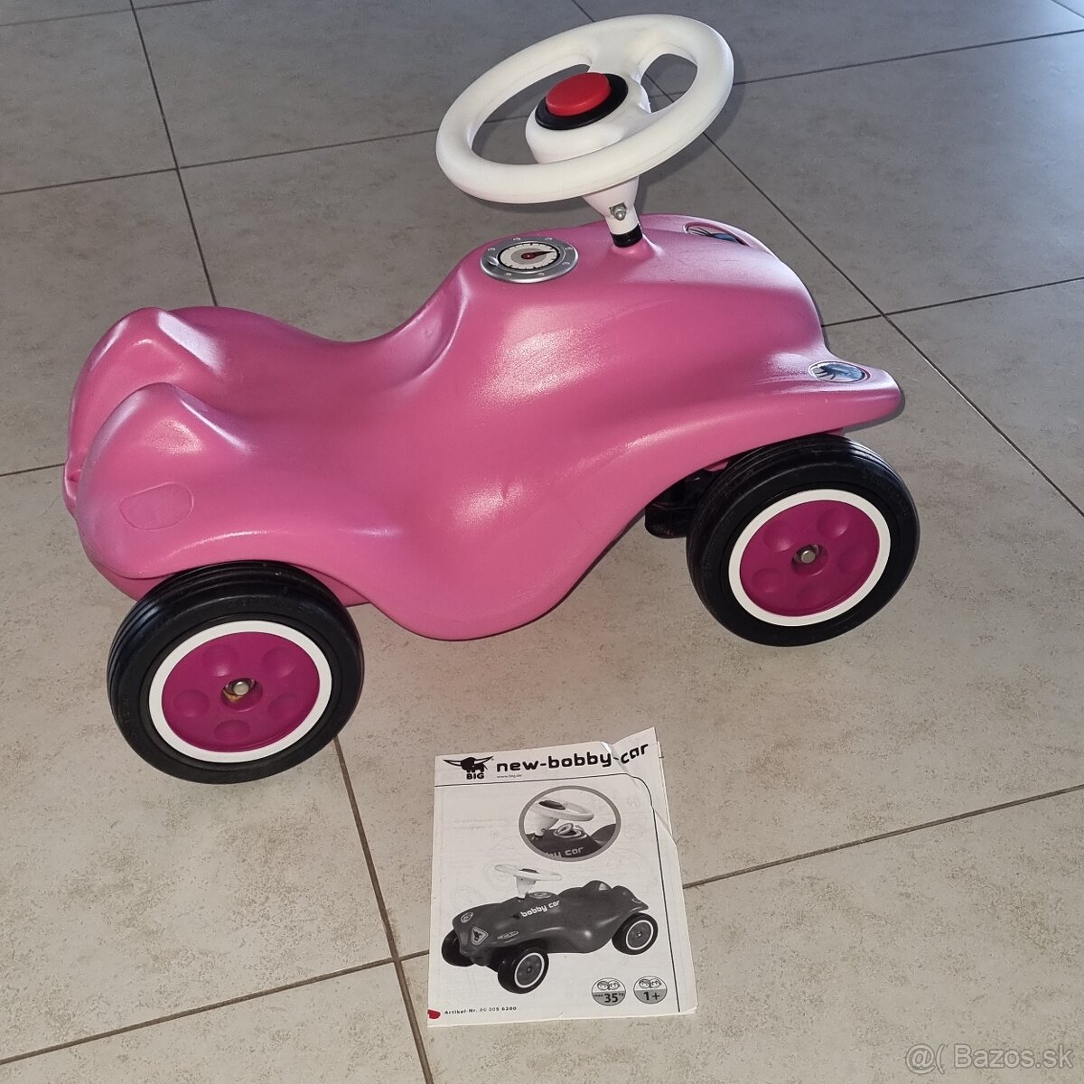 Odrážadlo auto New Bobby Car BIG s klaksónom ružové