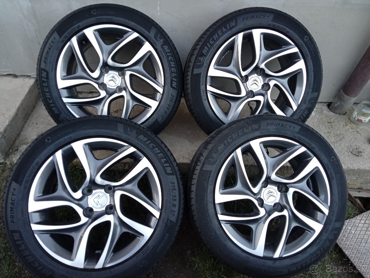 CITROEN DS4 17"215/55 R17 LETNÁ SADA +SNÍMAČE TPMS