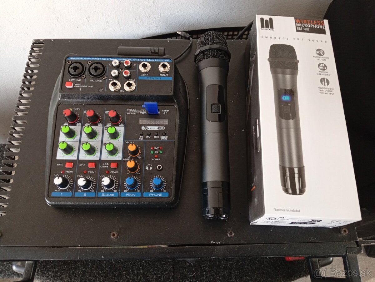 Nový mix s USB+bezdrôtový mikrofón