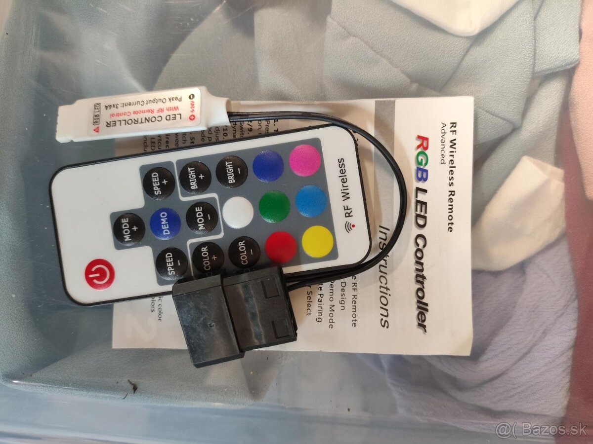 RGB ovladac a dialkovym ovladanim (12V 4pin)
