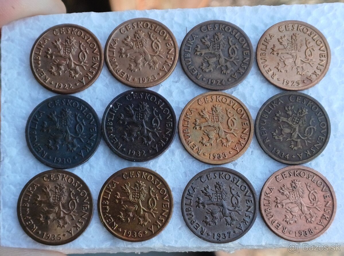 10 haliere rôzne ročníky - TOP STAV