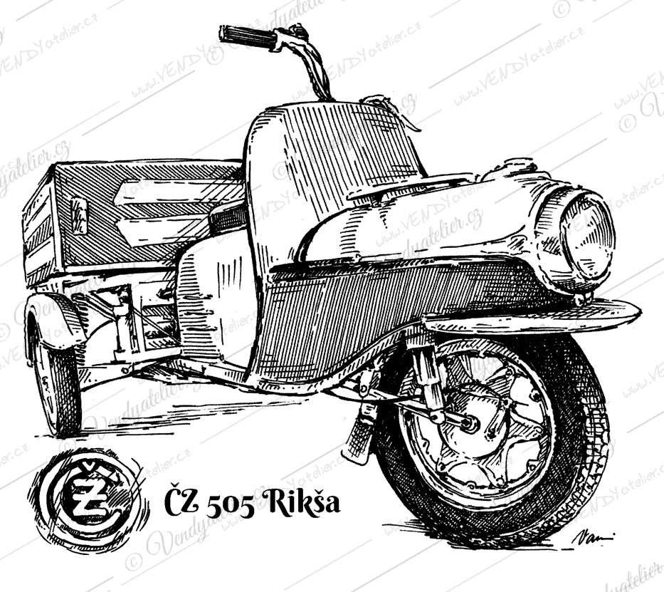 Čz 175 / 505 rikša na opätovne prihlasenie