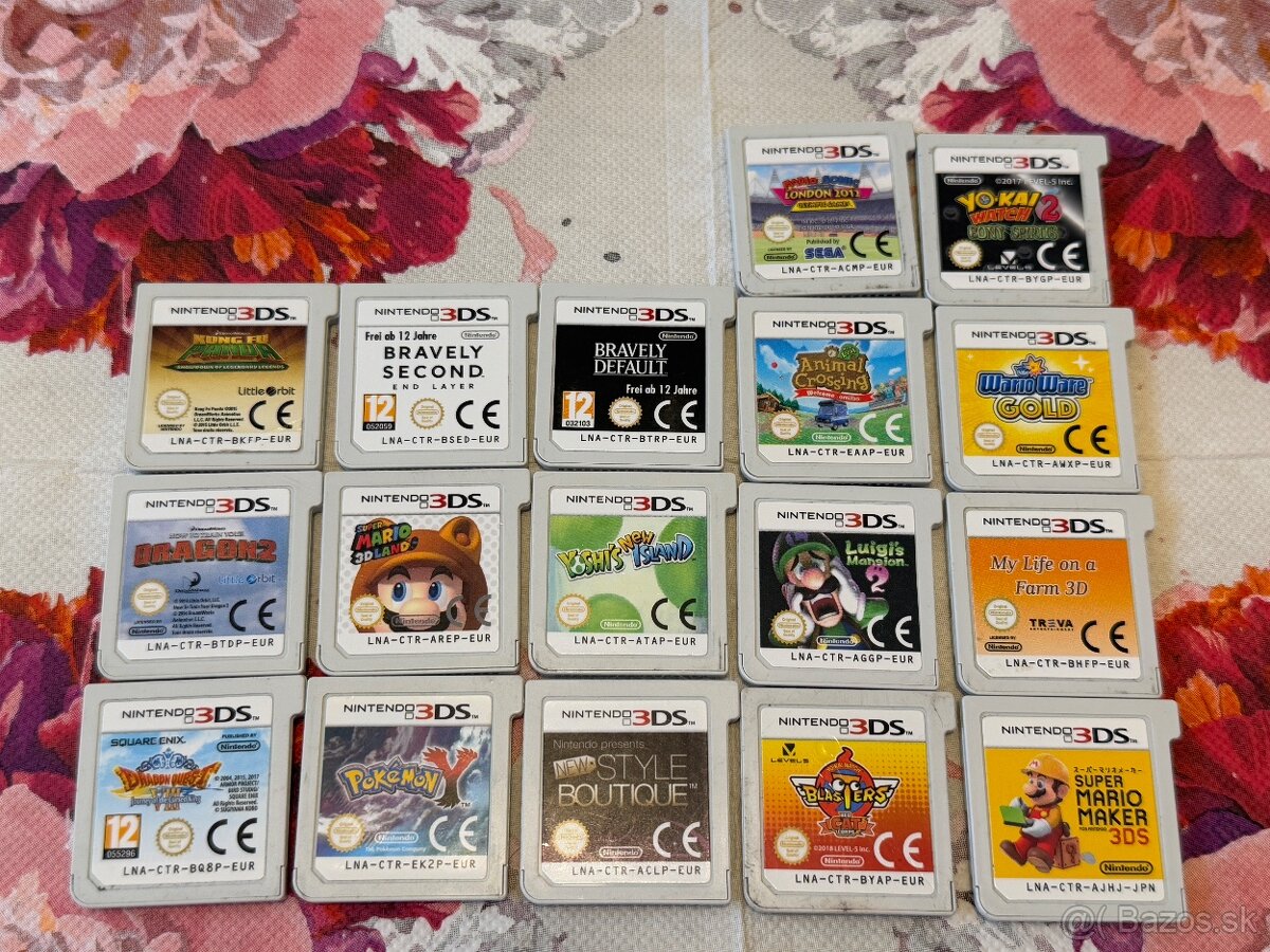 Nintendo 3ds hry - bez obalu, originalne cena od