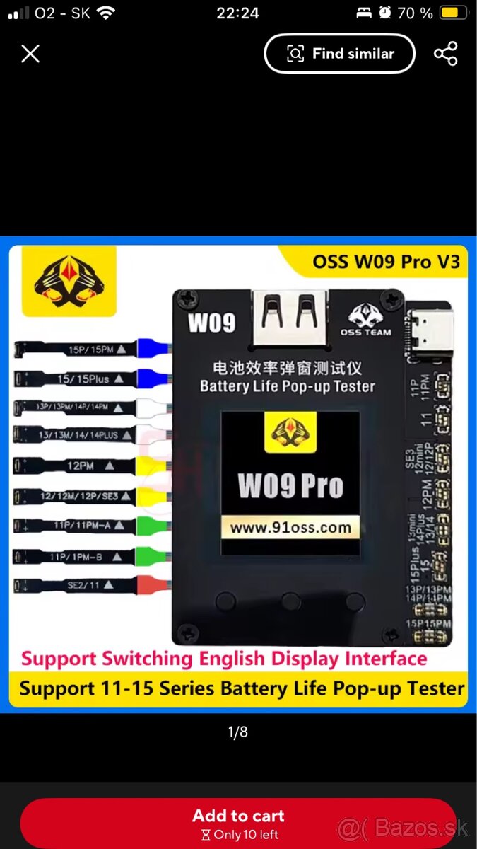 Programator baterii iphone