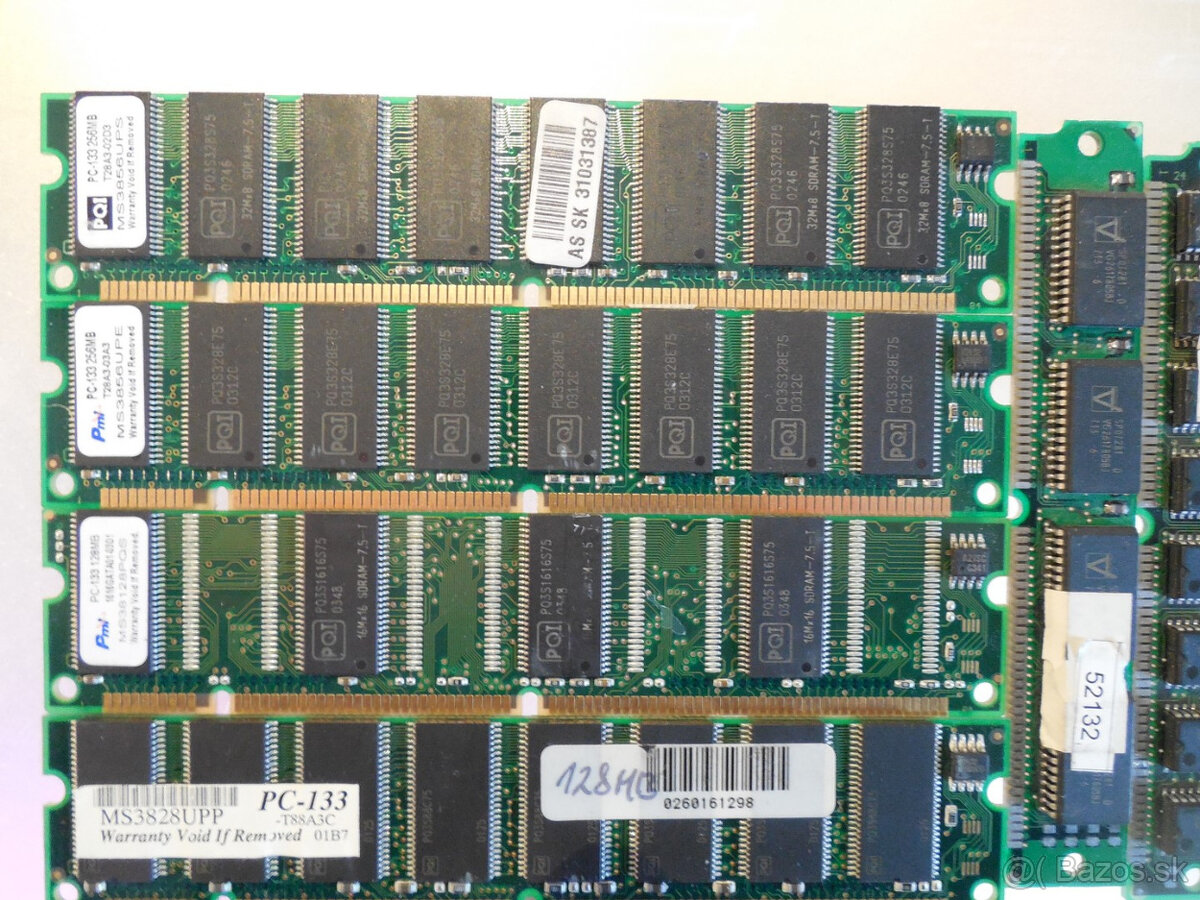 sdram 128mb edo ram 16-8mb za 5e kus