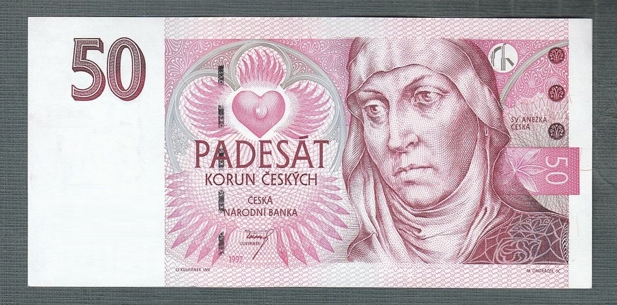 Staré bankovky 50 kč 1997 pěkný stav