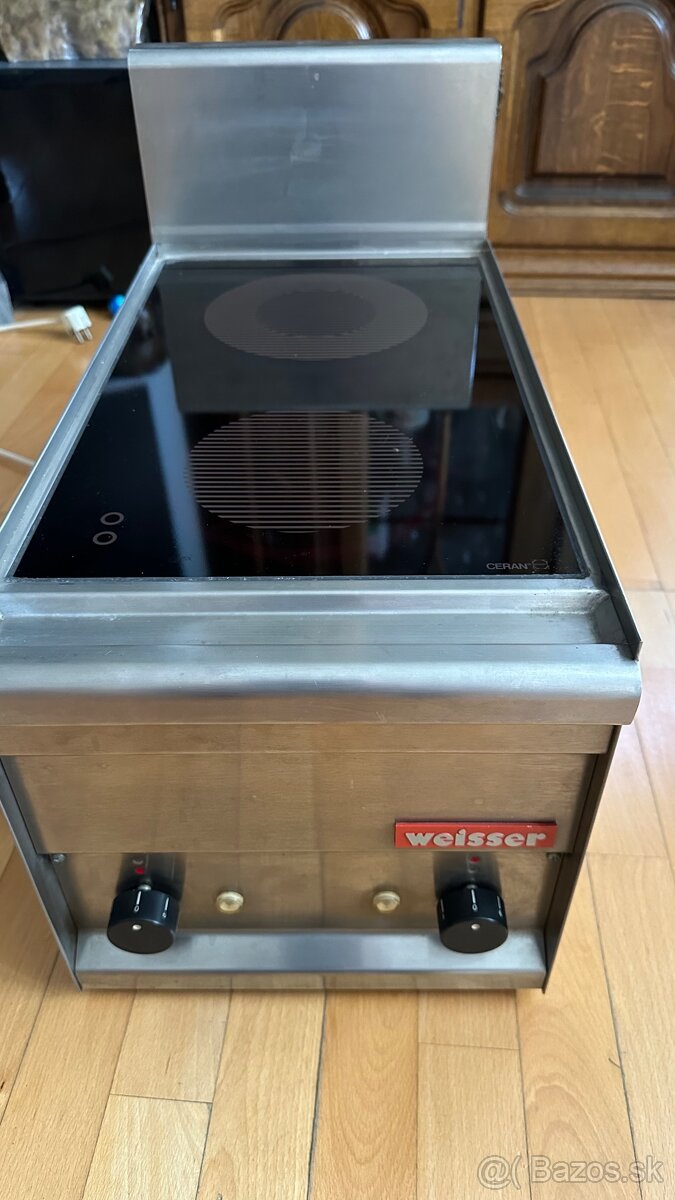 Predam profi gastro Elektrický sklokeramicky sporák s 2 Plat