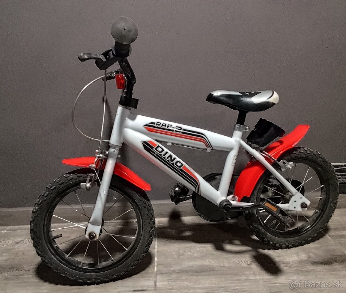 DINO Bikes Detský bicykel 14" - biely