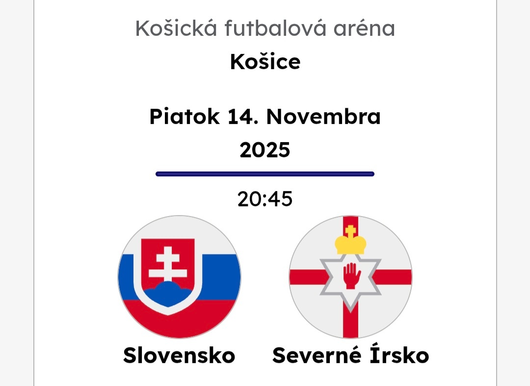 Futbal Slovensko - Severné Írsko