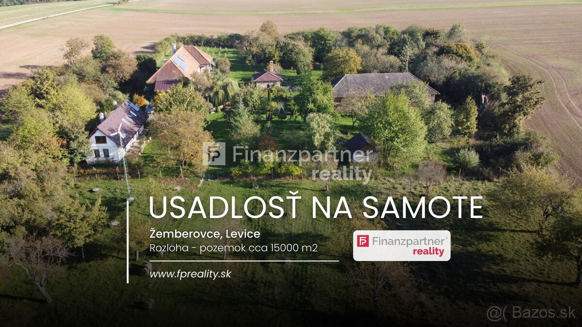 Usadlosť na samote, pozemok 15000 m², Žemberovce, Levice