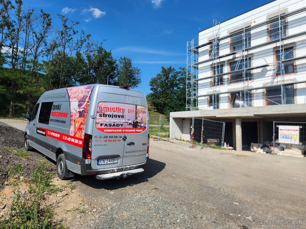 strojove omietky sadrove vapenocement aj potery