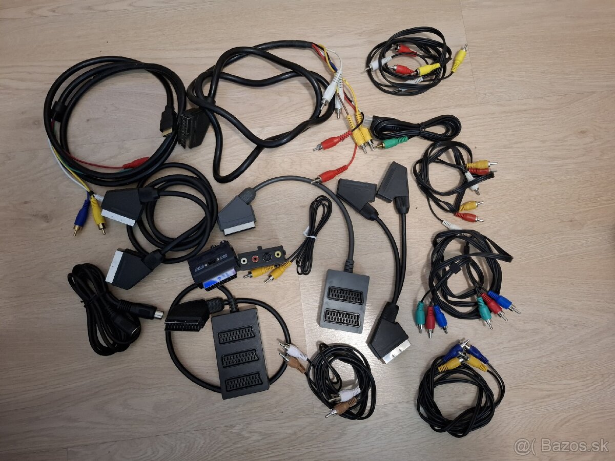 SCART, CINCH kable komplet mix