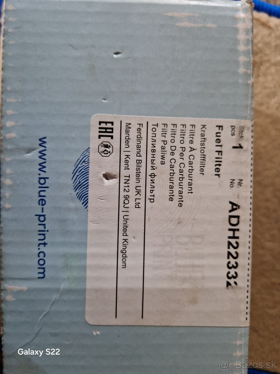 Palivový filter BLUE PRINT ADH22332