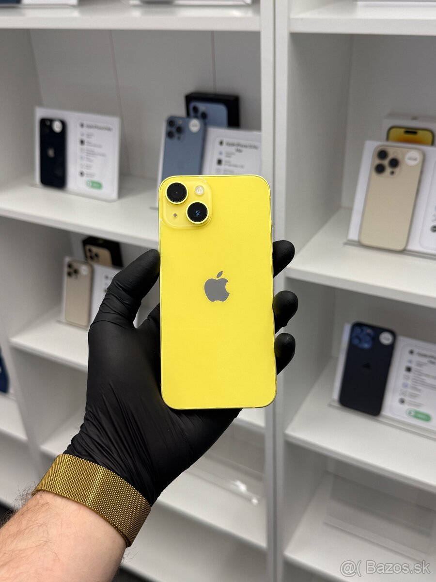 ZÁRUKA 2 ROKY / Apple iPhone 14 128GB Yellow, 100% ZDRAVIE