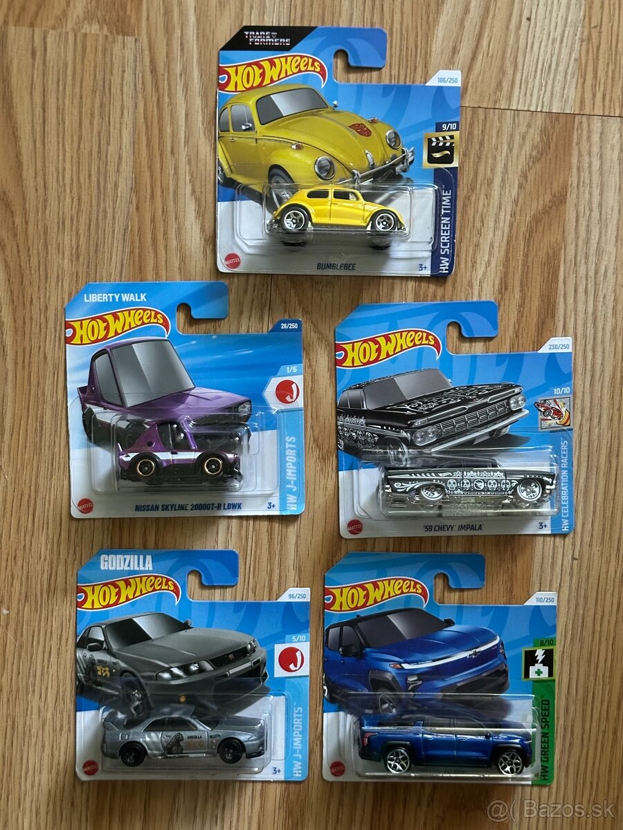 Hot wheels autíčka nové neotvorené 5 kusov (k) Treasure hunt