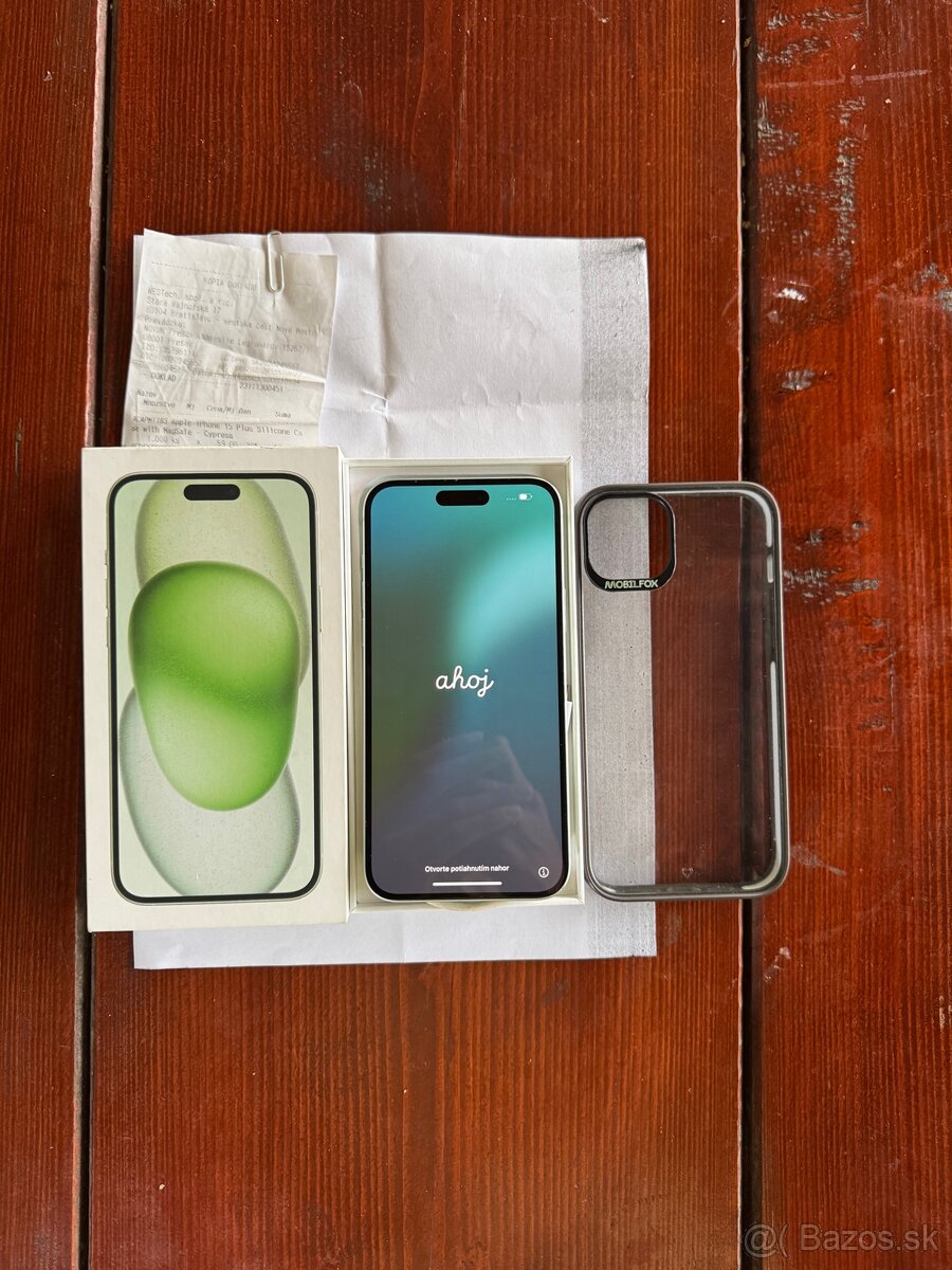 PREDÁM/VYMENÍM iPhone 15 PLUS ZELENÝ S PRÍSLUŠENSTVOM