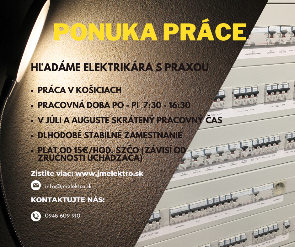 Elektrikár - ponuka práce