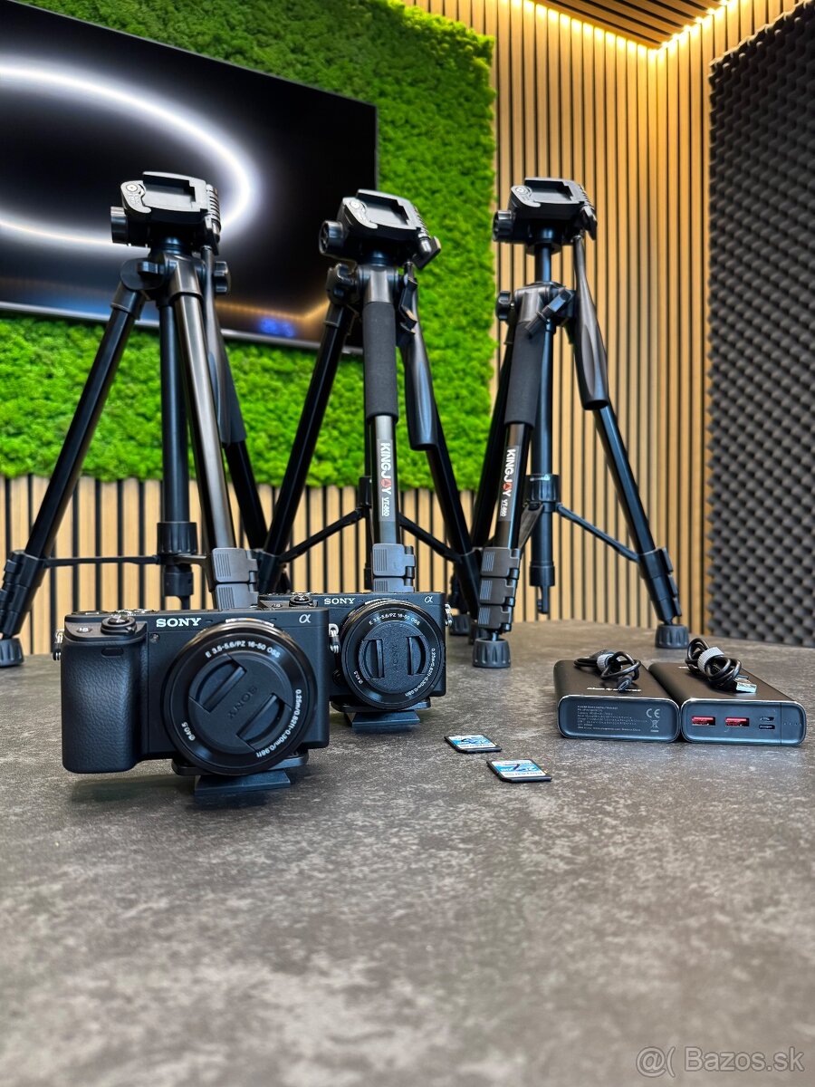 🎥 Profesionálny video set – 2× Sony A6400 + objektívy