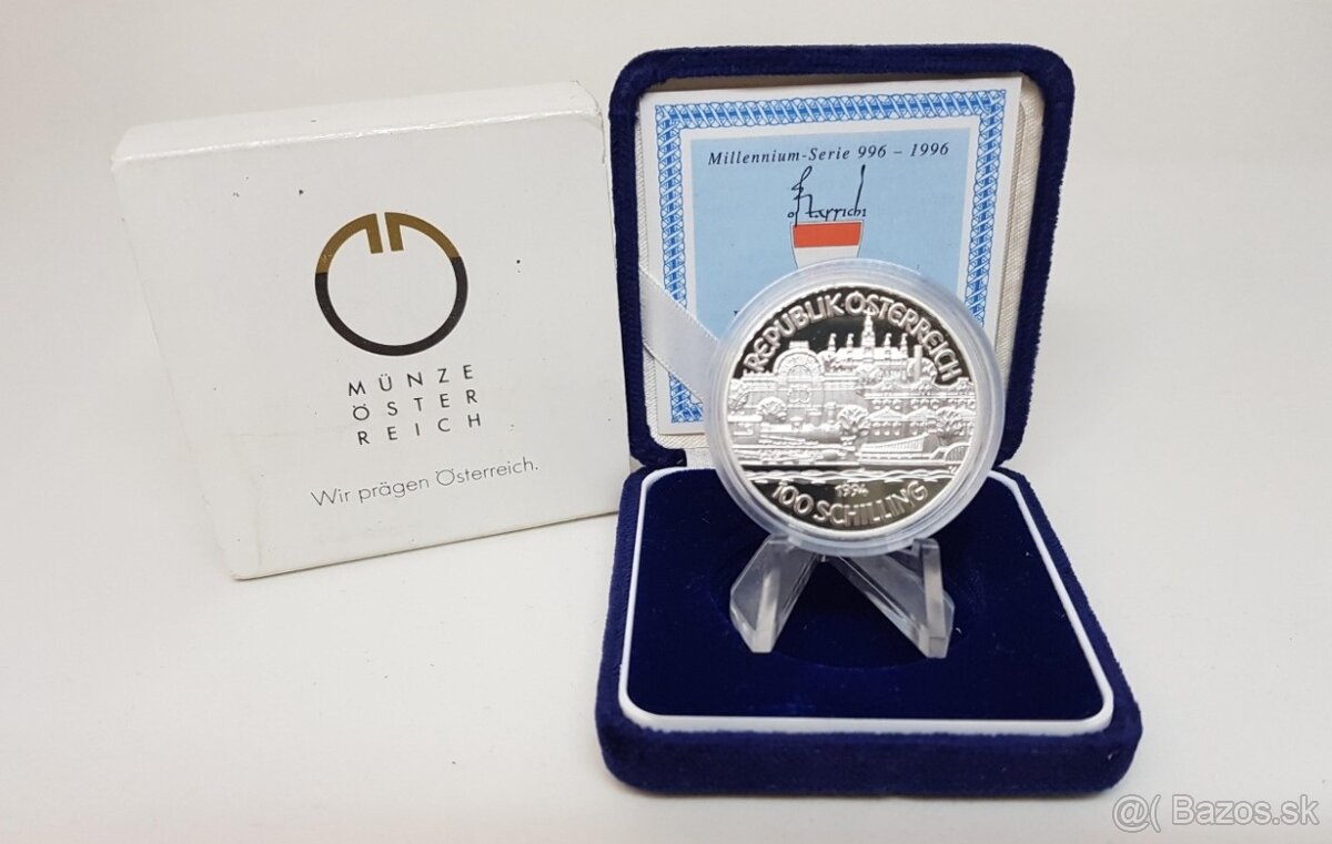 Rakusko 100 Shilling 1994 Frantisek Jozef PROOF striebro