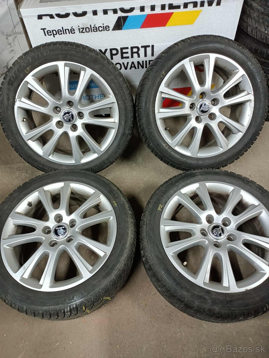 ❄️zimné 4ks alu disky orig. Škoda 5x112 R14 pneu 5mm