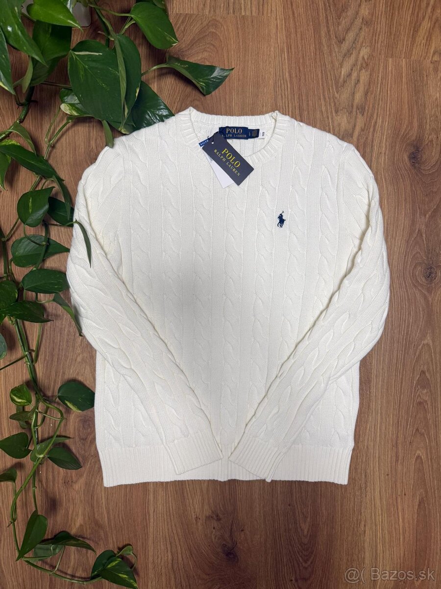 Pollo Ralph Lauren Biely Pulovér
