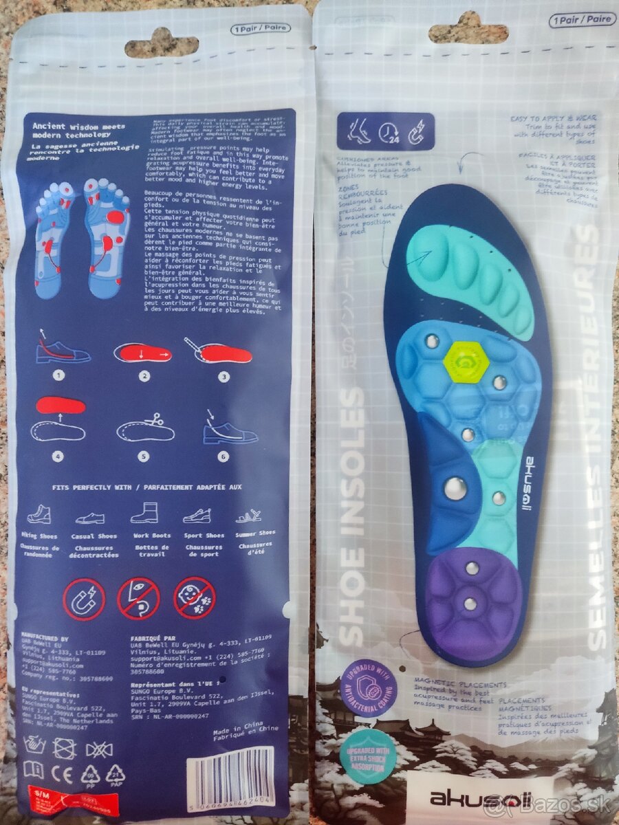Predám magnetické akupresúrne vložky do topánok