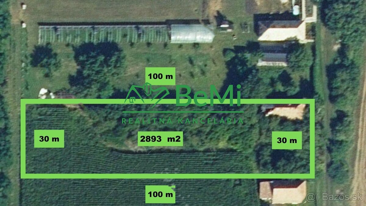 Predaj pozemok 2893m2 polosamota obec Poľný Kesov pri NR(209