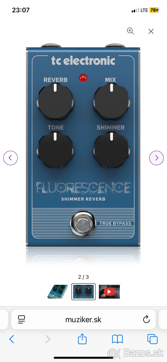 TC Electronic Fluorescence Shimmer Reverb Gitarový efekt
