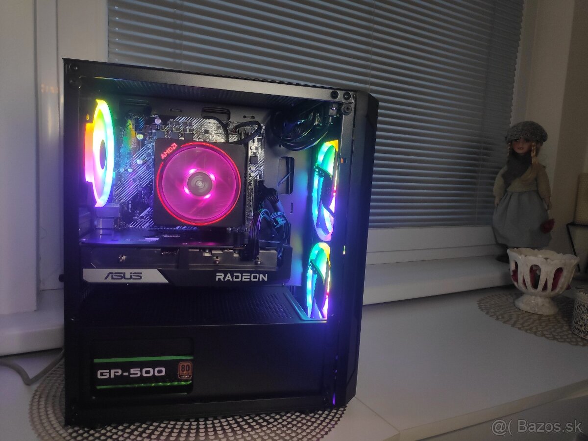 ✨Herný pc RYZEN 7 3700X + RX 6600 XT