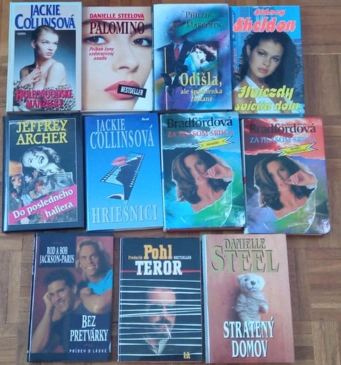 rôzne knihy, aj jednotlivo-2,50€/ks