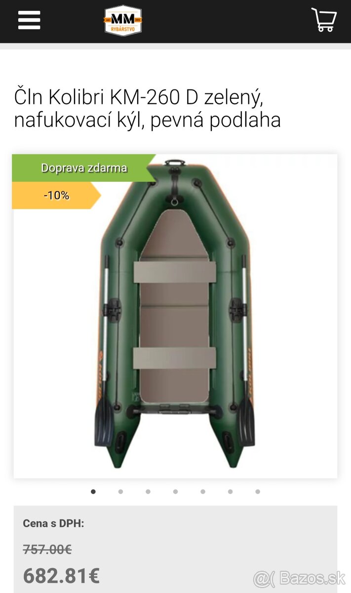 Komplet čln aj so sonarom
