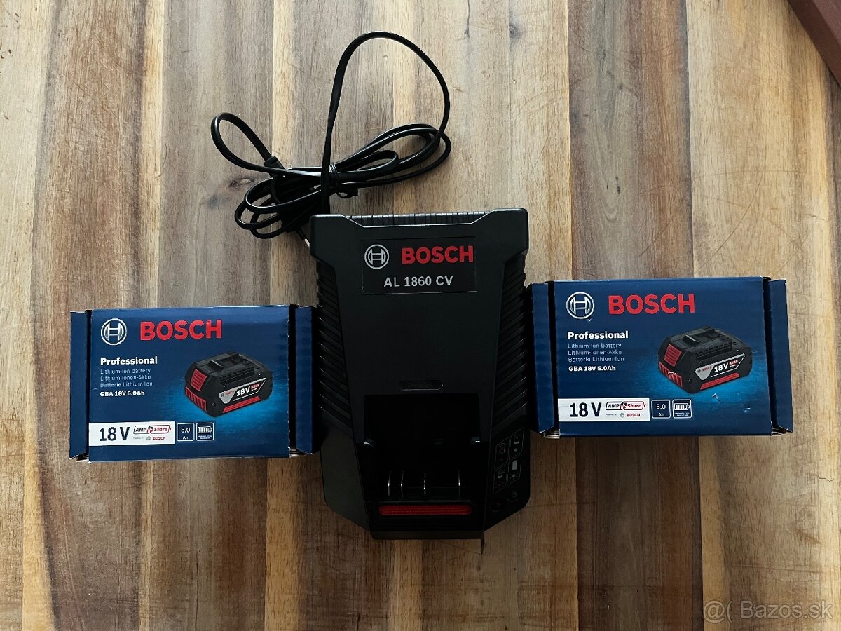 Bosch nabíjačka+akumulátory