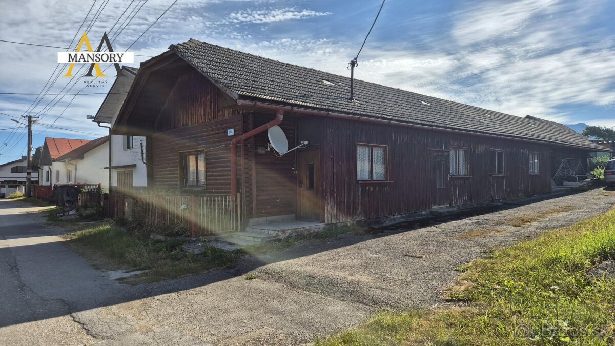 NA PREDAJ, Rodinný dom s pozemkom 1237m2 v Obci Stránske
