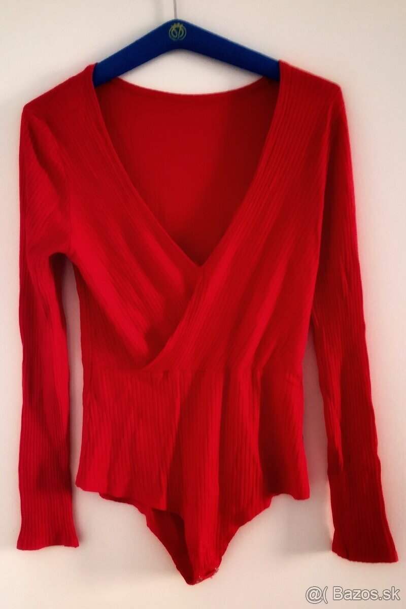 dámske zavinovacie body tmavočervenej farby (NOVÉ)