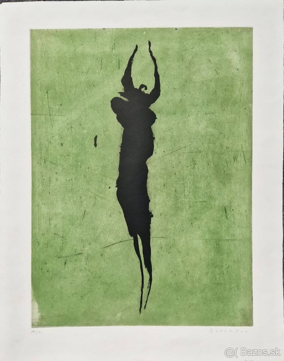 BERNARD QUESNIAUX - Amamcs (Lept,podpis) / Abstraktny figur.