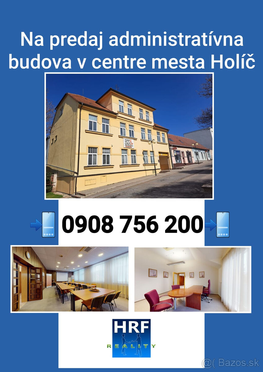 Na predaj administratívna budova v centre mesta Holíč.