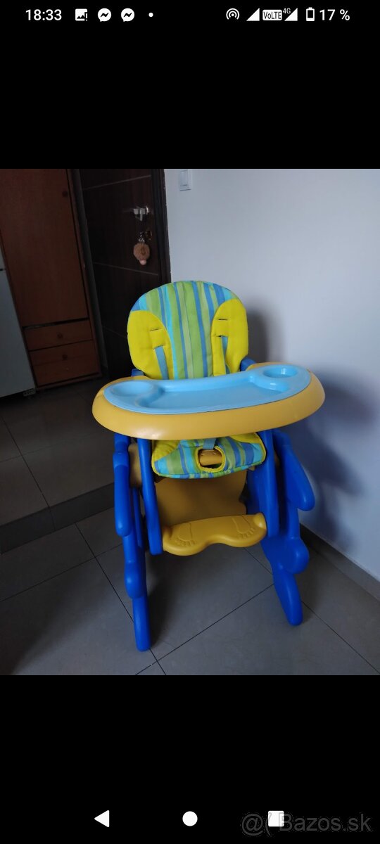 Detské chodítko a Jedálenská stolička