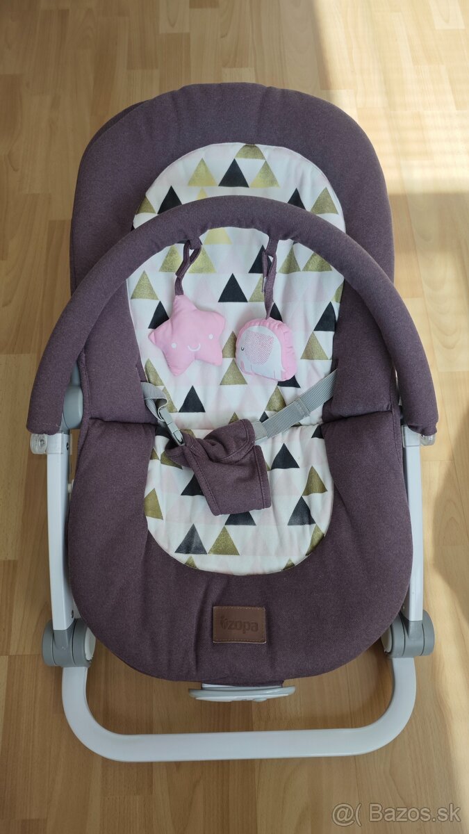 Predám detské lehátko Zopa s hrazdou, hudbou a vibráciami