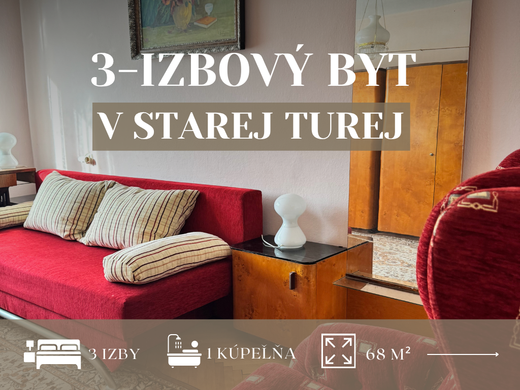 3-izbový byt s balkónom v Starej Turej